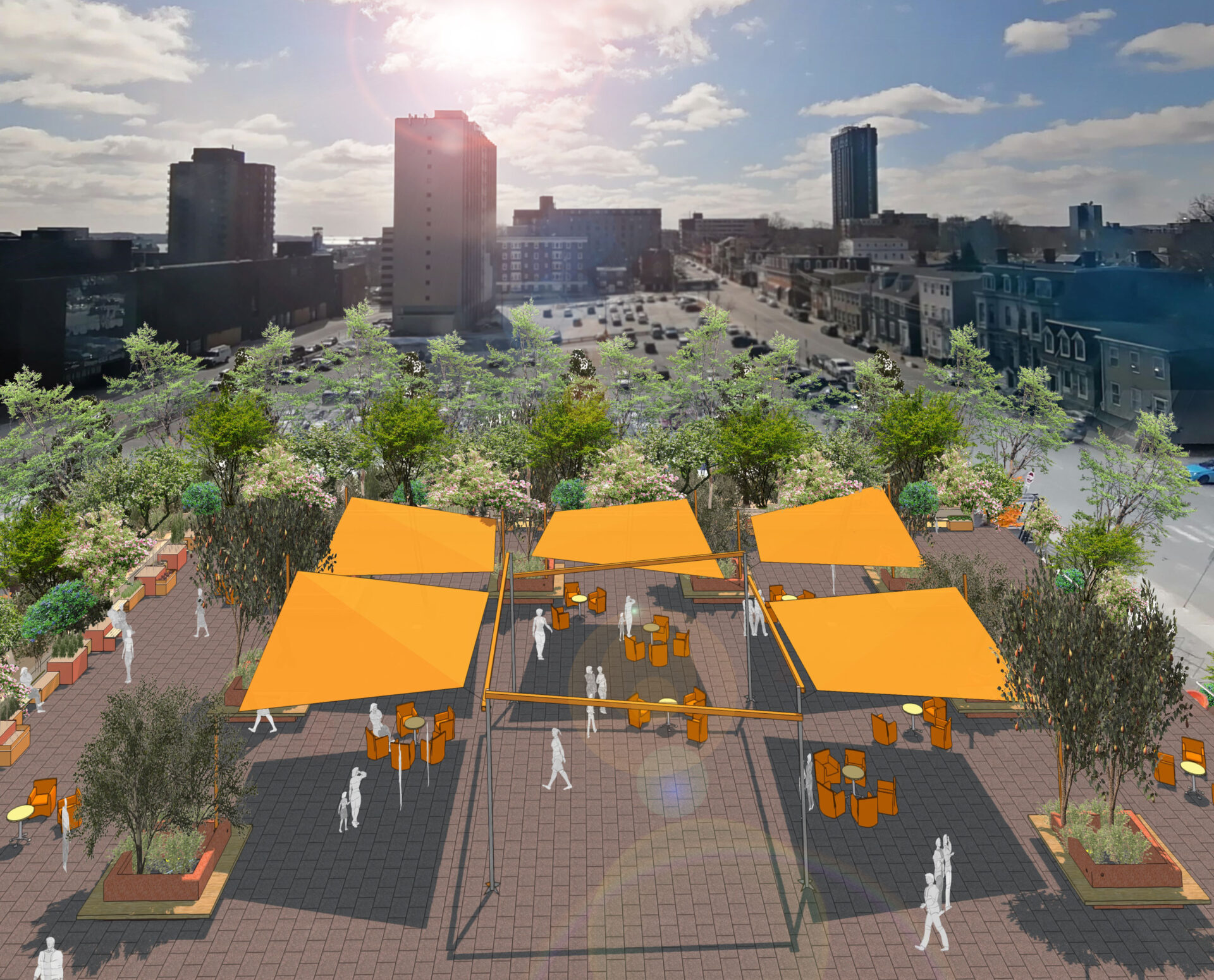 HPL Central Outdoor Library Composite Image